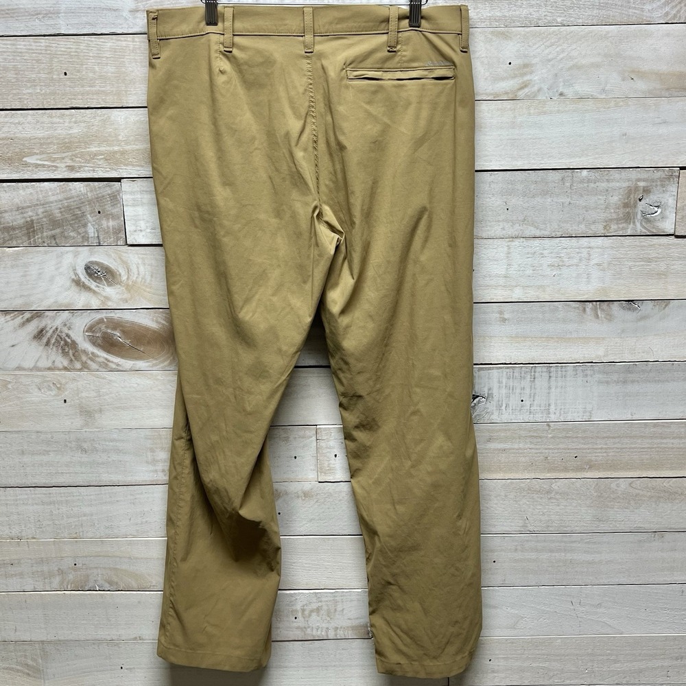 Eddie Bauer Pants Mens 36X32 Tan Khaki Takeoff Chino Straight Nylon Hiking